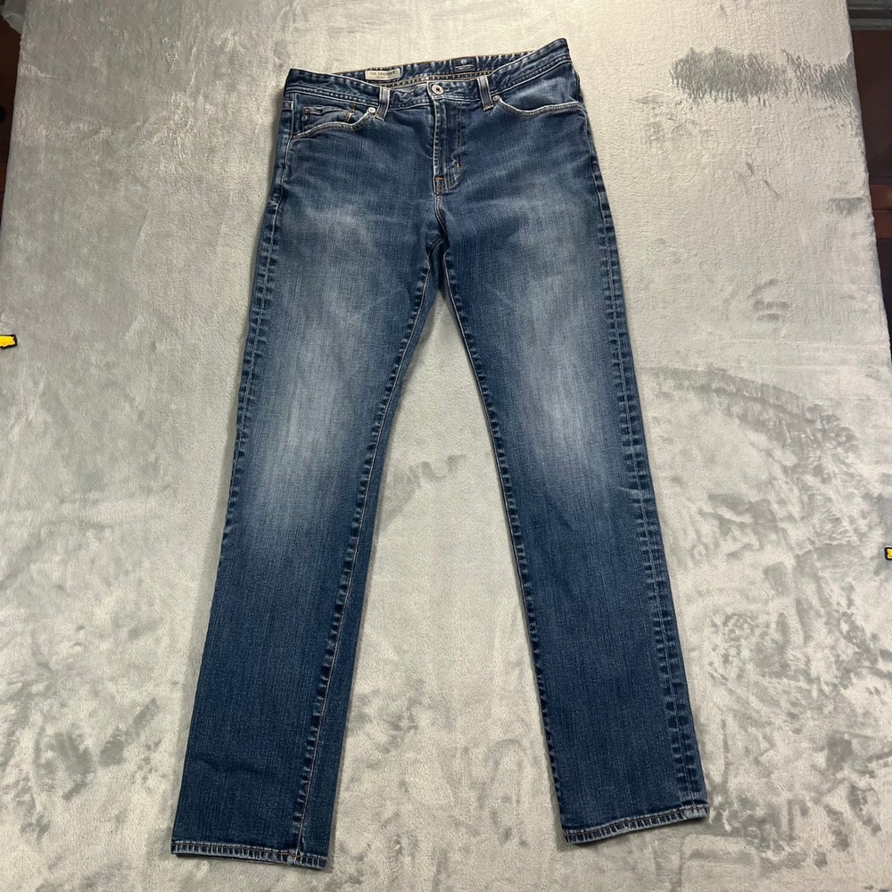 AG Adriano Goldschmied The Graduate Jeans Mens 32x34 Blue Tailored Fade USA Made